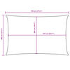 vidaXL Toldo de vela rectangular tela Oxford marr&oacute;n 4x7 m