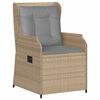 vidaXL Banco de jardín 2 pcs Beige ratán sintético