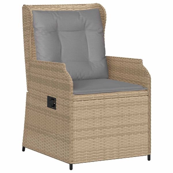vidaXL Banco de jardín 2 pcs Beige ratán sintético