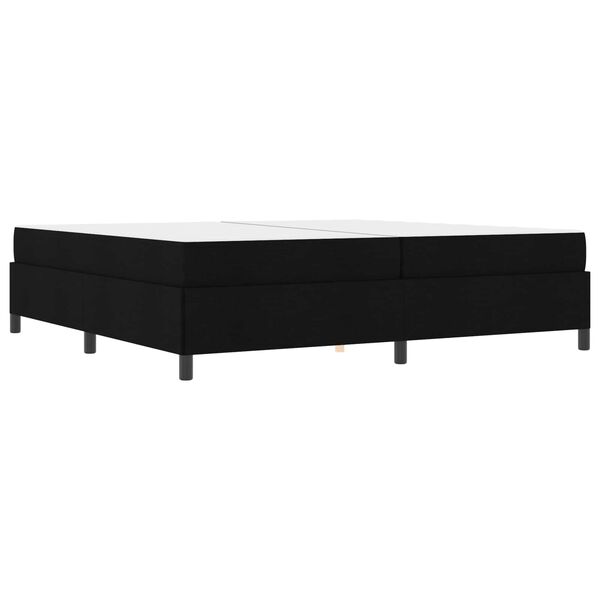 vidaXL Cama tipo Box Spring con colch&oacute;n Negro 200 x 200 cm tela