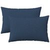 vidaXL Coj&iacute;n con almohada HEERLEN 2 uds. Azul Tela