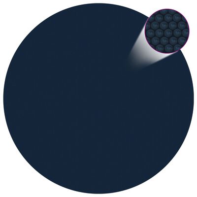 vidaXL Cubierta solar de piscina de PE flotante negro y azul 527 cm