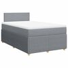 vidaXL Cama box spring con colch&oacute;n tela gris claro 120x200 cm