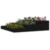 vidaXL Jardinera madera maciza de pino negro 107x107x27 cm