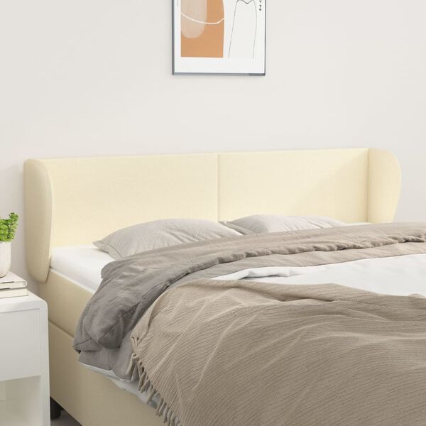 vidaXL Cabecero de cuero sint&eacute;tico color crema 147x23x78/88 cm