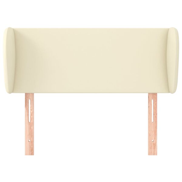 vidaXL Cabecero de cuero sint&eacute;tico color crema 93x23x78/88 cm