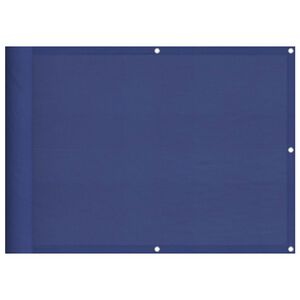 vidaXL Pantalla de balc&oacute;n 100% poli&eacute;ster Oxford azul 75x700 cm