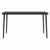 vidaXL Juego de comedor jard&iacute;n 5 piezas rat&aacute;n sint&eacute;tico vidrio negro