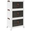 vidaXL Caja de almacenaje apilable con ruedas 3 niveles 28 L