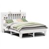 vidaXL Estructura de cama sin colch&oacute;n madera de pino blanca 150x200 cm