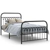 vidaXL Estructura cama sin colch&oacute;n con estribo metal negro 100x200 cm