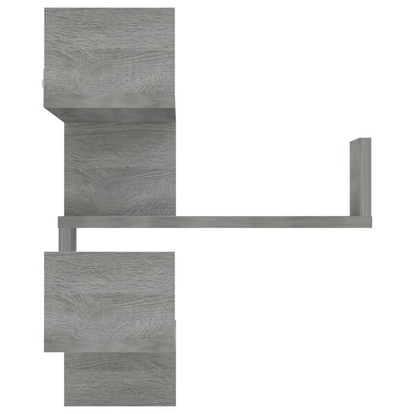 vidaXL Estanterías de esquina de pared 2 uds gris Sonoma 40x40x50 cm
