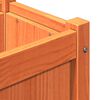 vidaXL Jardinera con patas madera maciza pino marrón cera 110x31x70 cm