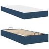 vidaXL Estructura de cama con colch&oacute;n con colch&oacute;n 2 pcs Azul tela