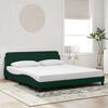 vidaXL Estructura de cama Dover terciopelo verde oscuro 180x200 cm