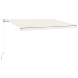 vidaXL Toldo retr&aacute;ctil manual crema 450x300 cm