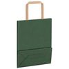 vidaXL Bolsas de papel con asas 250 uds verde 18x8x22 cm