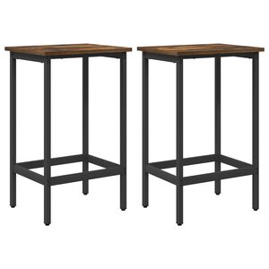 vidaXL Taburete de bar 2 uds. Roble Ahumado 40 x 32 x 64 cm