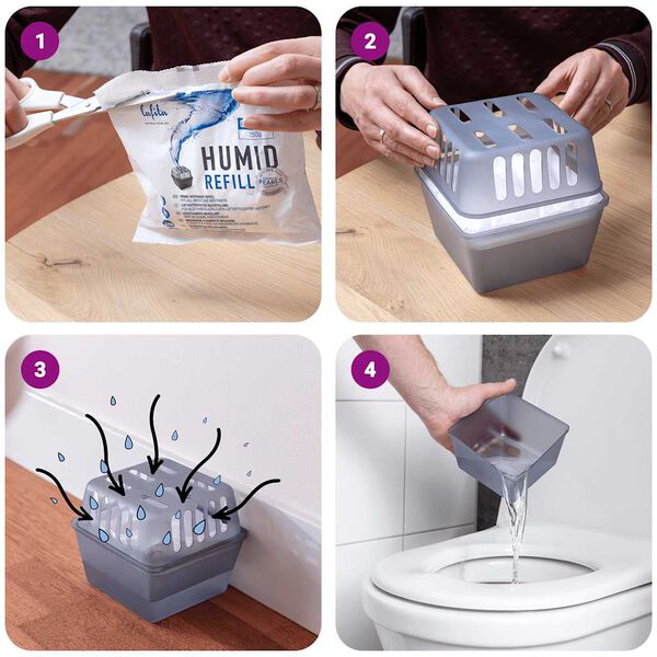 Lafita Absorbentes de humedad con bolsas de recambio 4 unidades 450 g