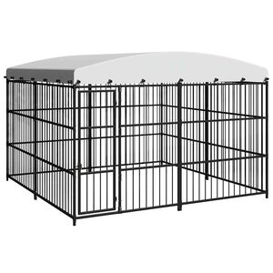 vidaXL Perrera de exterior con techo 300x300x210 cm