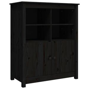 vidaXL Aparador de madera maciza de pino negro 83x41,5x100 cm