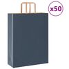 vidaXL Bolsas de papel con asas 50 uds azul 32x12x42 cm