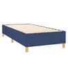 vidaXL Cama box spring colch&oacute;n y luces LED tela azul 100x200 cm