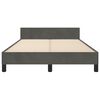 vidaXL Estructura de cama sin colch&oacute;n terciopelo gris oscuro 120x190cm