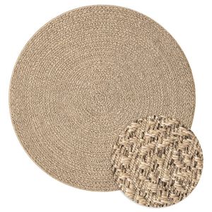 vidaXL Alfombra ZIZUR apariencia de yute interior y exterior &Oslash; 200 cm