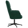 vidaXL Sill&oacute;n de relax de terciopelo verde oscuro