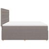vidaXL Cama box spring con colch&oacute;n tela gris taupe 180x200 cm