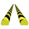 vidaXL Protectores de esquina 2 uds PU amarillo y negro 4x3x100 cm