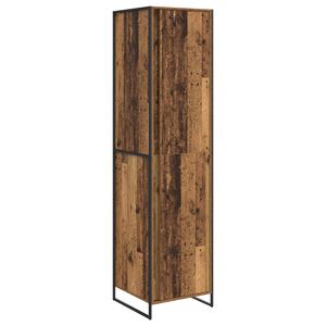 vidaXL Armario con almacenamiento 2 pcs Madera Vieja 50 x 50 x 200 cm