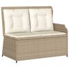 vidaXL Set muebles de jardín 5 pzas con cojines ratán sintético beige