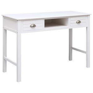vidaXL Escritorio de madera blanco 110x45x76 cm