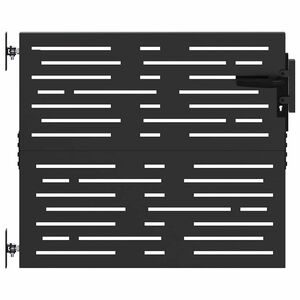vidaXL Puerta de jard&iacute;n 85 x 100 cm Negro Con cerradura