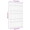 vidaXL Juego de Cercas para Estanque 8 pcs Verde 50 x 80 cm Acero
