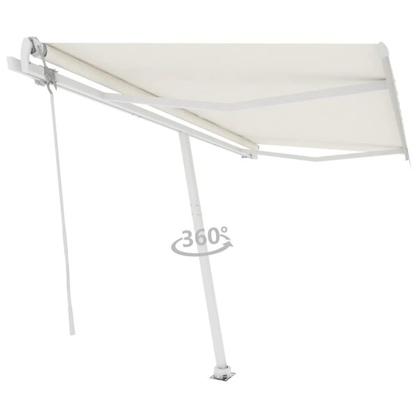 vidaXL Toldo de pie automático crema 400x350 cm