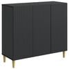 vidaXL Aparador Negro 89 x 34,5 x 80 cm Madera de Ingenier&iacute;a