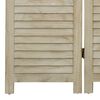 vidaXL Biombo de 4 paneles de madera maciza de paulownia 140x165 cm