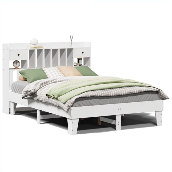 vidaXL Estructura de cama sin colch&oacute;n madera maciza de pino 160x200 cm