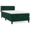 vidaXL Cama box spring con colch&oacute;n terciopelo verde oscuro 90x200 cm