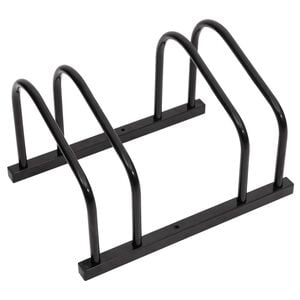 vidaXL Bicicletero para 2 bicicletas acero negro