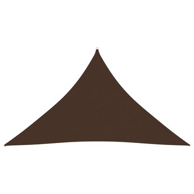 vidaXL Toldo de vela triangular tela Oxford marrón 3,5x3,5x4,9 m