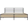 vidaXL Estructura cama madera ingenier&iacute;a metal roble Sonoma 160x200 cm