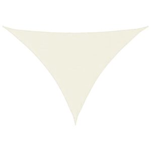 vidaXL Toldo de vela triangular tela Oxford color crema 4x5x6,4 m