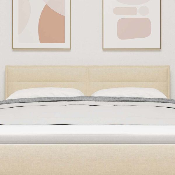 vidaXL Cabecero con cabecera Crema 160 cm Cuero sint&eacute;tico