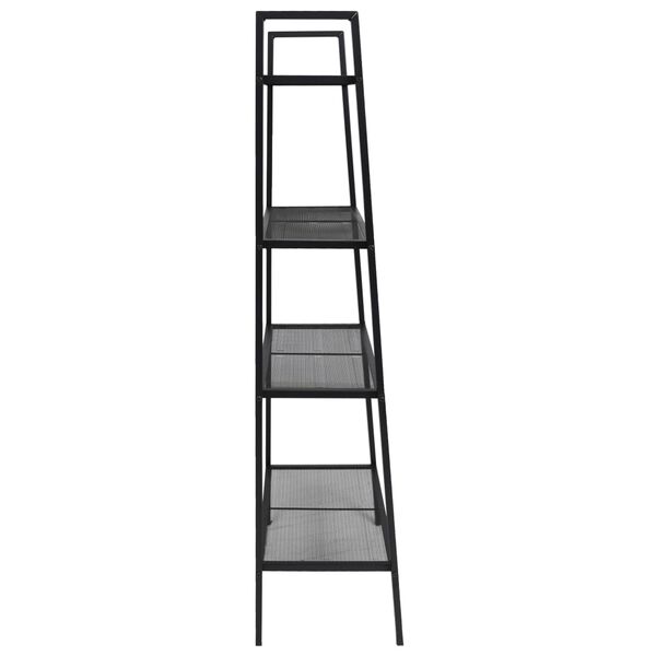vidaXL Estanter&iacute;a escalera 4 niveles metal negro