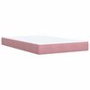 vidaXL Cama box spring con colch&oacute;n terciopelo rosa 120x190 cm