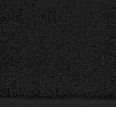 vidaXL Felpudo de rayas negro 60x80 cm